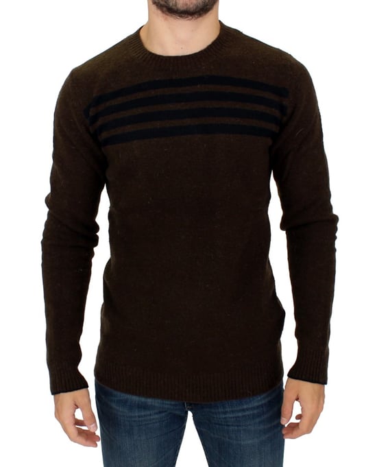 Gestreifter Rundhals-Pullover - Image 1