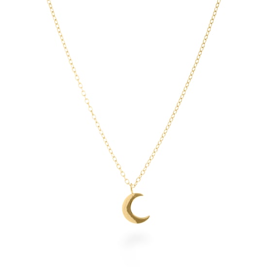Necklace Luxenter crescent made of 925 sterling silver 18K gold plated finish