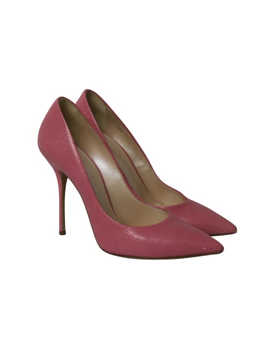Casadei Spitzer Stiletto-Absätze aus rosanem Leder - Image 3