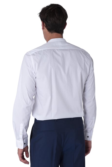 Harry Brown Joshua White Grandad Cotton Shirt
