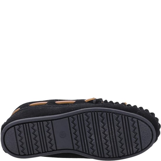 Hush Puppies Childrens/Kids Addison Wildleder Hausschuhe (Schwarz) - Image 4