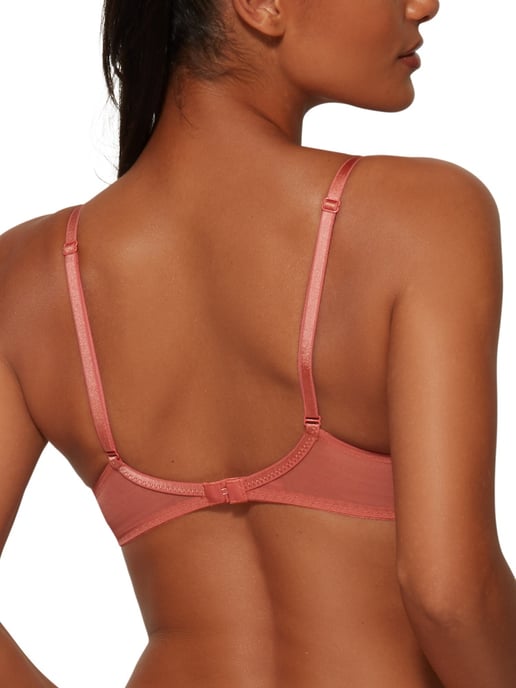 Boho Lace Plunge Bra - Dusty Cedar