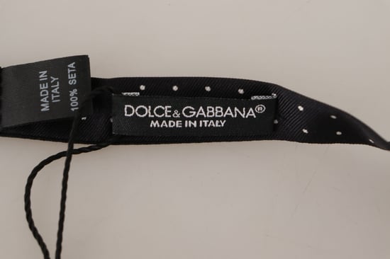 Dolce & Gabbana Graue 100% Seide Verstellbare Hals Papillon Männer Krawatte - Image 3