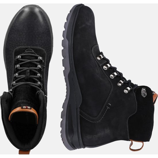 Hush Puppies Paul Leder Herren Schwarz Nubuk Stiefel - Image 6
