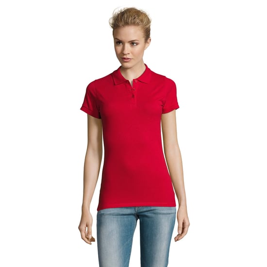 SOLS Womens/Ladies Perfect Pique Short Sleeve Polo Shirt (Rot) - Image 4