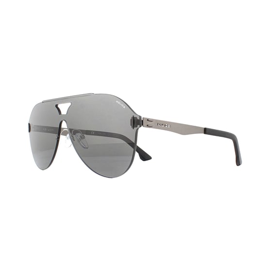 Police Sunglasses SPL339 Flow 1 0627 Matte Ruthenium Smoke Grey