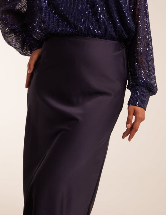 Satin Bias Midi Skirt - Image 3