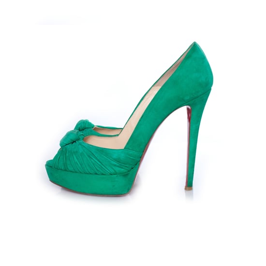 Mint-grüne Veloursleder Greissimo Pumps. - Image 2