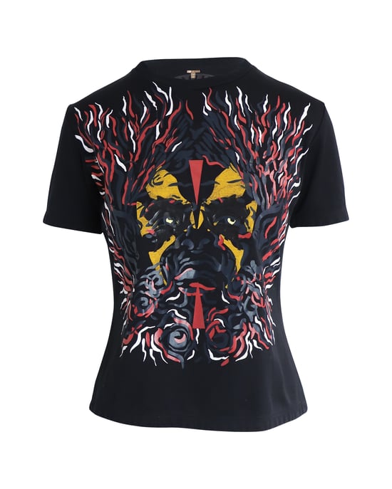 Louis Vuitton Tribalprint-T-Shirt aus schwarzer Baumwolle - Image 1