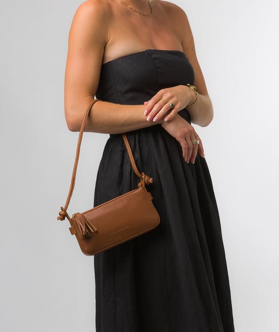 'Taylor' Oak Nappa Leather Grab Bag