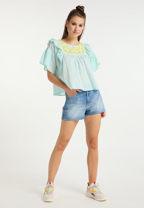 Mymo Bluse Damen Minze - Image 2