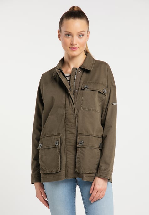 Dreimaster leichte Jacke Damen militärisch oliv - Image 3