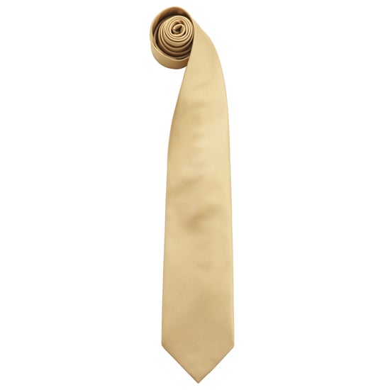 Premier Mens “Colours” Plain Fashion / Business Tie (Gold)