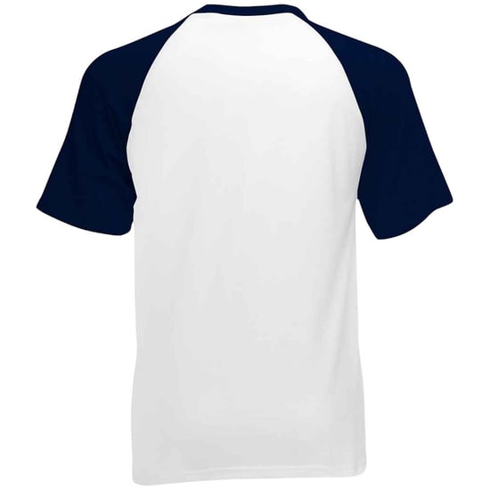 Fruit of the Loom - T-Shirt für Herren/Damen Unisex - Baseball (Weiß/Marineblau) - Image 2