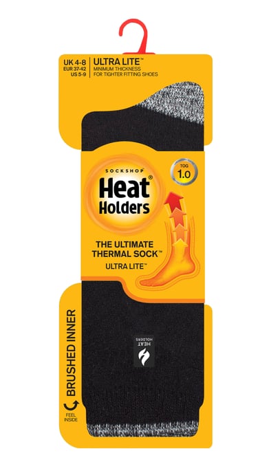 Heat Holders Damen Ultra Lite Thermal Brushed Inner Yarn Design Socken Schwarz / Weiß (Oia) - Image 2