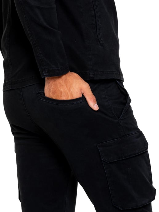 Enzo | Herren Cargo-Trainingsanzug-Set - Schwarz - Image 5