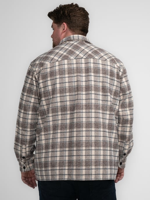 Petrol Industries - Karierte Hemd Plus Size Southeast Herren - Braun - Image 4