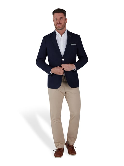 Big and Tall Linen Blazer - Navy