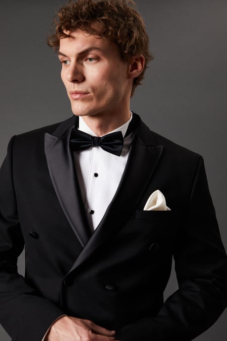 Black Double Breasted Tuxedo Jacket