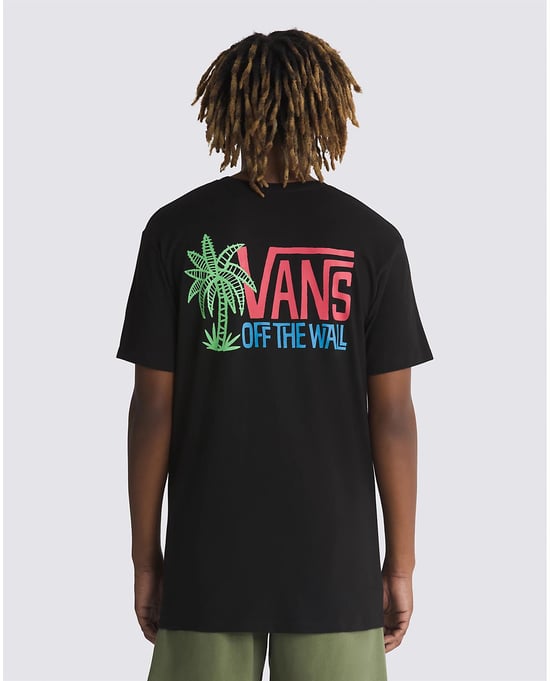 VANS Palm Lines Kurzarm T-Shirt in Schwarz - Image 2