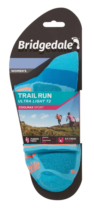 Bridgedale - Womens Running Ultralight Merino Socken - Blau - Image 2