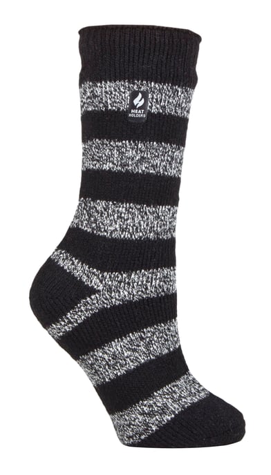 Wärmehalter - Damen Thermosocken für den Winter | Outdoor & Indoor Socken | Kuschelig & Flauschig | Geschenke für Frauen - Schwarz / Weiß (Tuscuny) - Image 1