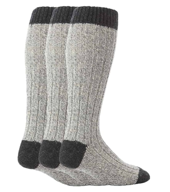 Workforce - 3 Paar Herren extra lange kniehohe warme Wollstiefelsocken - Image 1