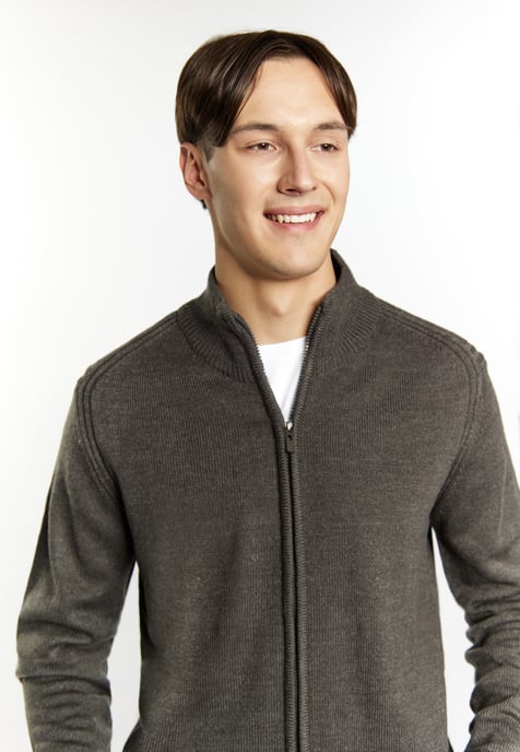 Mo Cardigan Herren Dunkelgrau Melange - Image 5