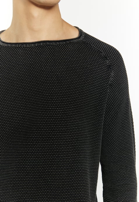 Mo Strick Pullover Herren Schwarz - Image 5