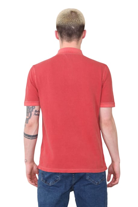 M&S Herren SS Poloshirt in Ziegelrot - Image 2