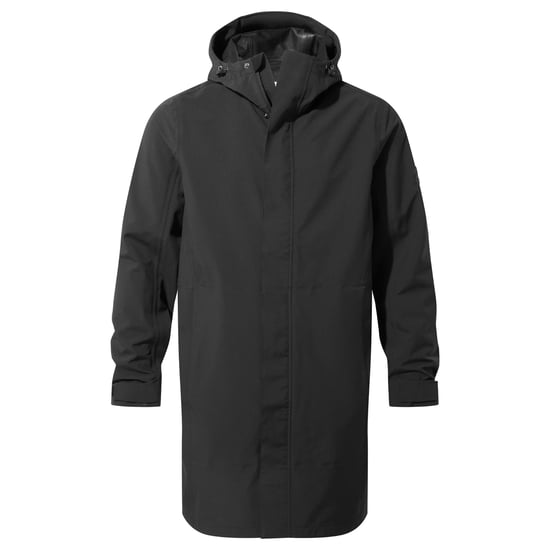 Glenton Mens Long Waterproof Jacket Black