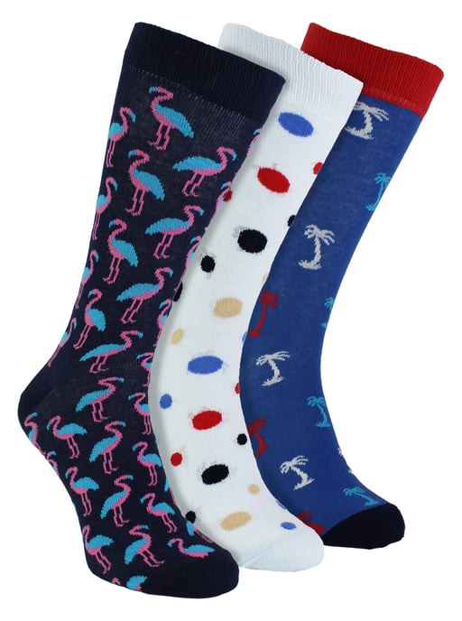 HS von Happy Socks - Herren 3er-Pack ausgefallene Sommer-Vibes Socke - Palmen - Image 1