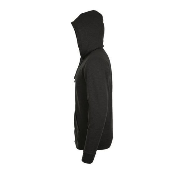 SOLS Mens Stone Zip Up Plain Hoodie (Holzkohle Mergel) - Image 3