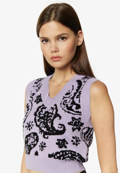 Mymo strickpullunder Damen violett - Image 5