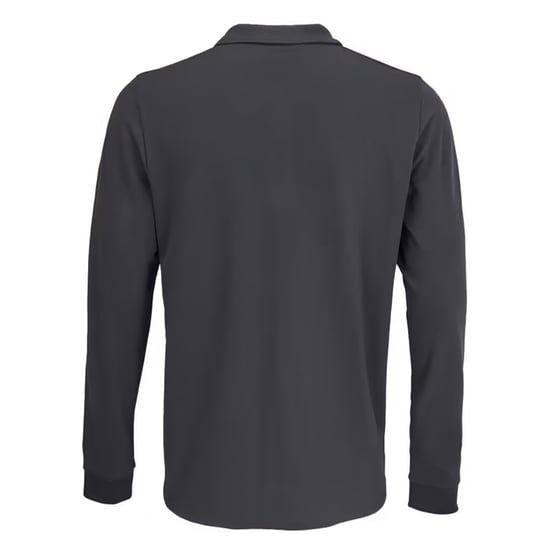SOLS - Poloshirt für Herren/Damen Unisex Langärmlig (Dunkelgrau unifarben) - Image 2