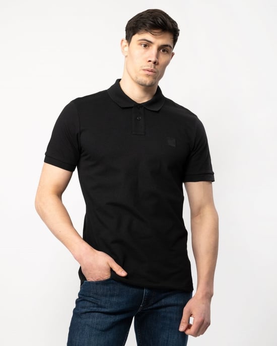 BOSS Orange Passenger Herren Stretch-Baumwoll Slim-Fit Polo-Shirt mit Logo-Patch NOS - Image 1
