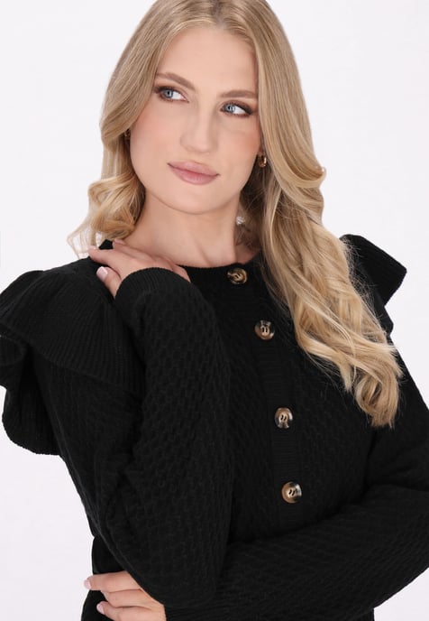 Dreimaster Cardigan Damen Schwarz - Image 5