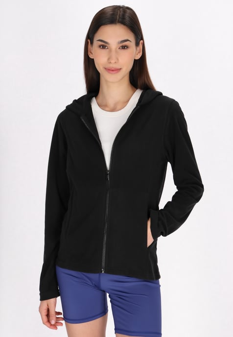 Mymo Fleecejacke Damen schwarz - Image 3