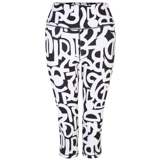 Dare 2B Womens/Ladies Influential Graffiti 3/4 Leggings (Black/White)