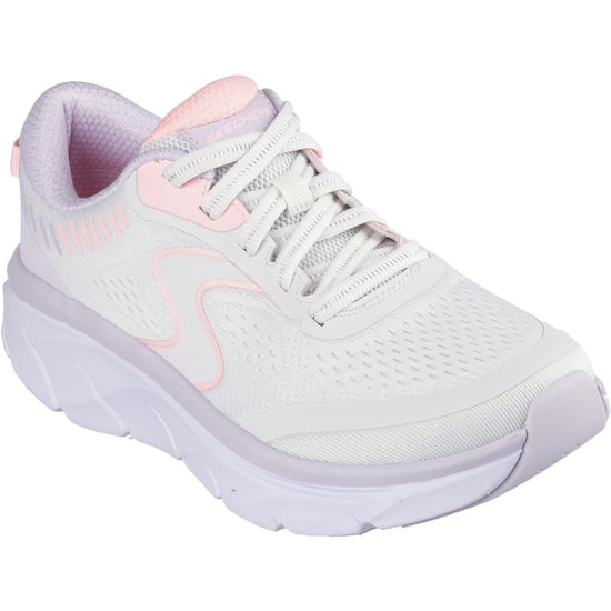 Skechers D'Lux Walker 2.0 Active Pace Damen Textil Sneakers in Off-Weiß/Rosa - Image 1