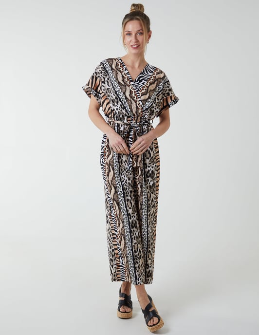 Multi Stripe Animal Jumpsuit