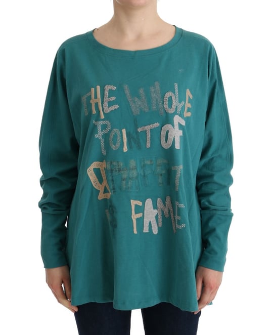 Blauer Baumwoll-Pullover mit Rundhalsausschnitt - Image 1