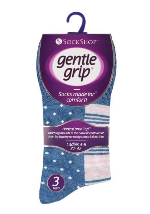 Gentle Grip - 6 Paar Damen Gentle Grip nicht elastische Socken - GG132 - Image 2