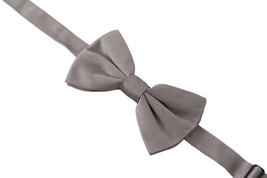 Dolce & Gabbana Gray 100% Silk Adjustable Neck Papillon Men's Tie