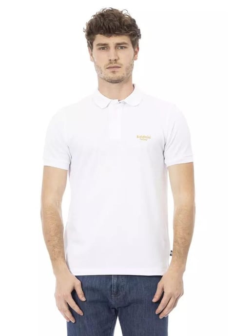 Baldinini Trend Men's White Cotton Polo Shirt