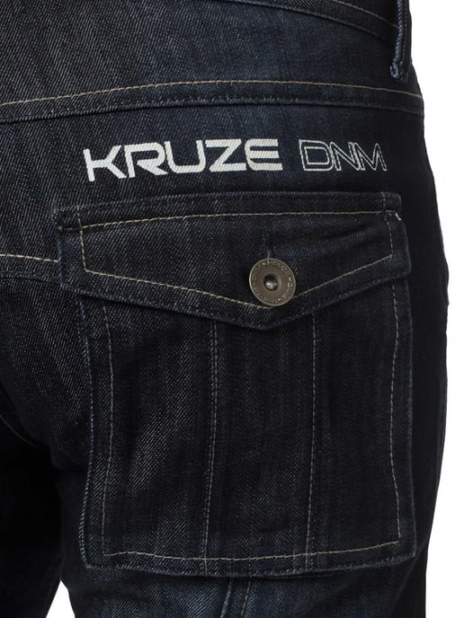 Kruze | Mens Cargo Combat Jeans - Dunkelblau - Image 5
