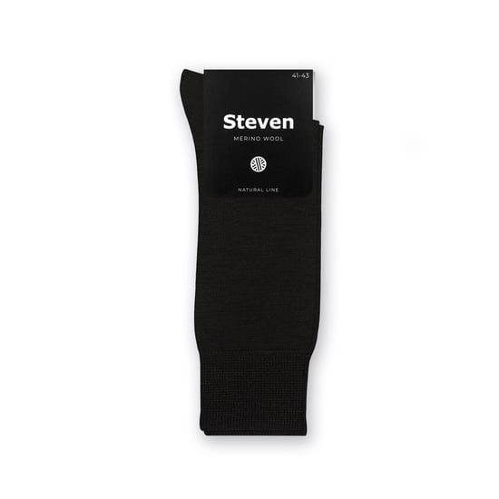 Herren Merinowolle Socken | Steven | Warm gestrickte gerippte Kleid Socken - schwarz - Image 2