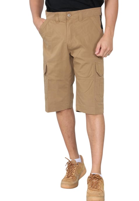 Schnell trocknende Cargo-Shorts für Herren mit mehreren Taschen in Khaki - Image 1