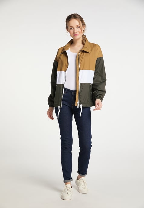 Dreimaster Windjacke Damen Dunkelsand Oliv - Image 2