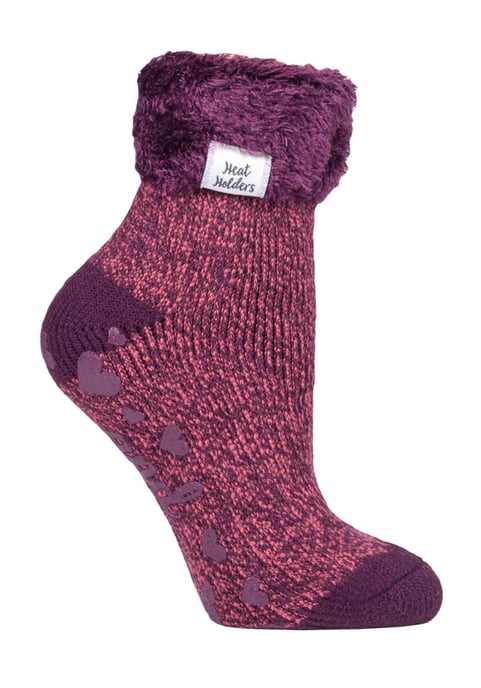 Rutschfeste, niedrig geschnittene Thermo-Slipper-Bettsocken für Damen mit Griffen - Image 1